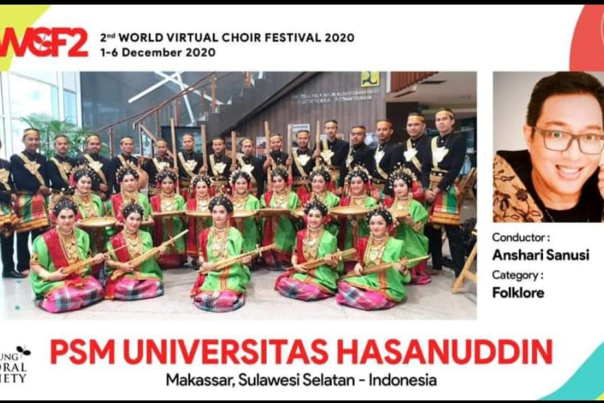 Paduan Suara Mahasiswa Unhas raih emas "World Virtual Choir Festival 2020"