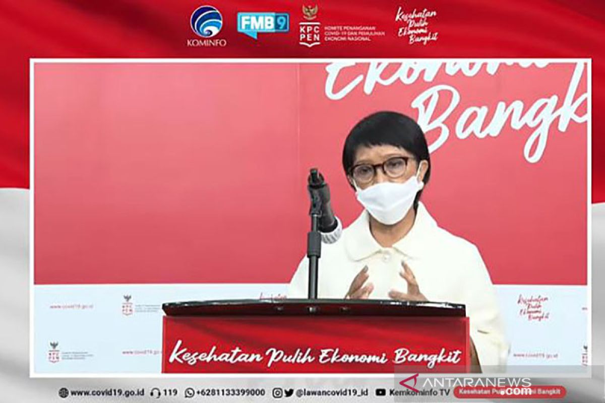 Retno sebut Kemenlu terus bergerak dukung ketersediaan vaksin COVID-19