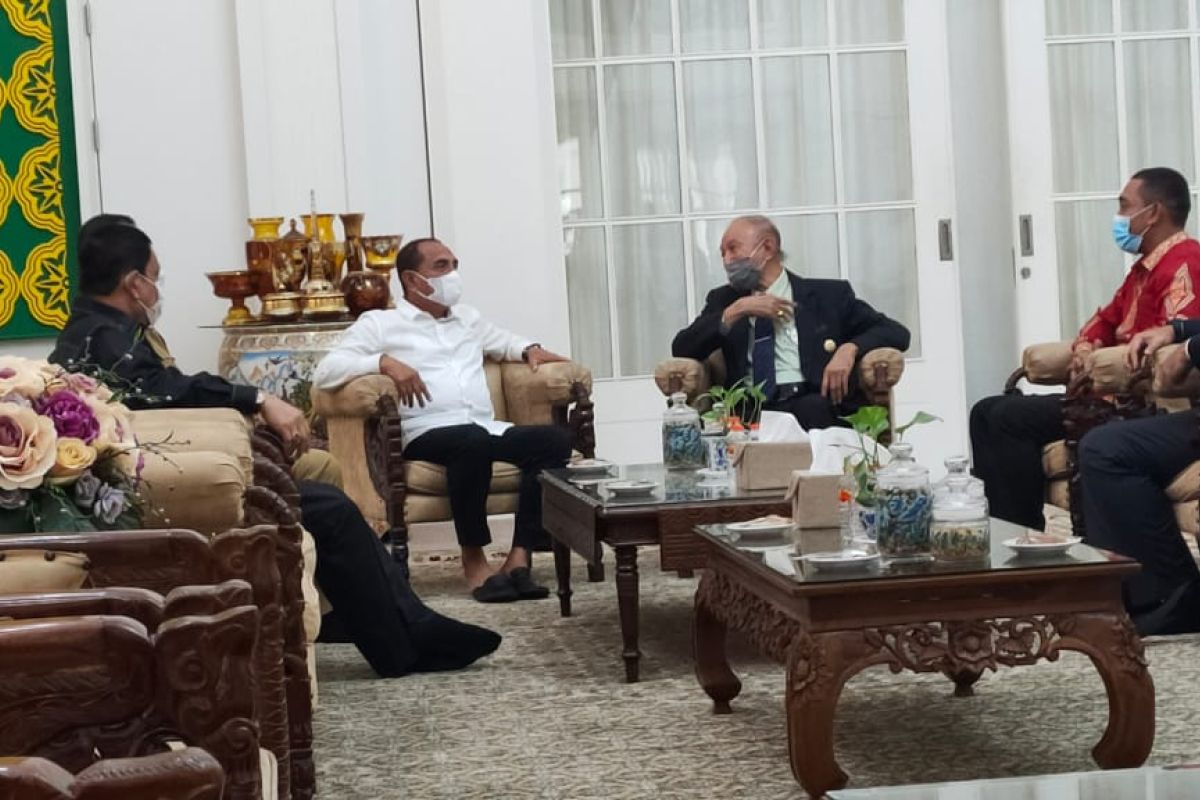 Ketua DPR Aceh bahas pembangunan perbatasan dengan Gubernur Sumut