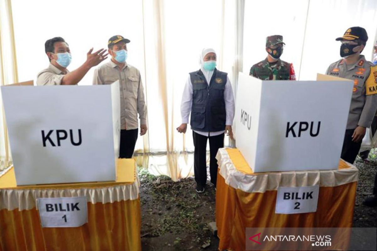 Forkopimda Jatim tinjau pelaksanaan pemungutan suara Pilkada Serentak