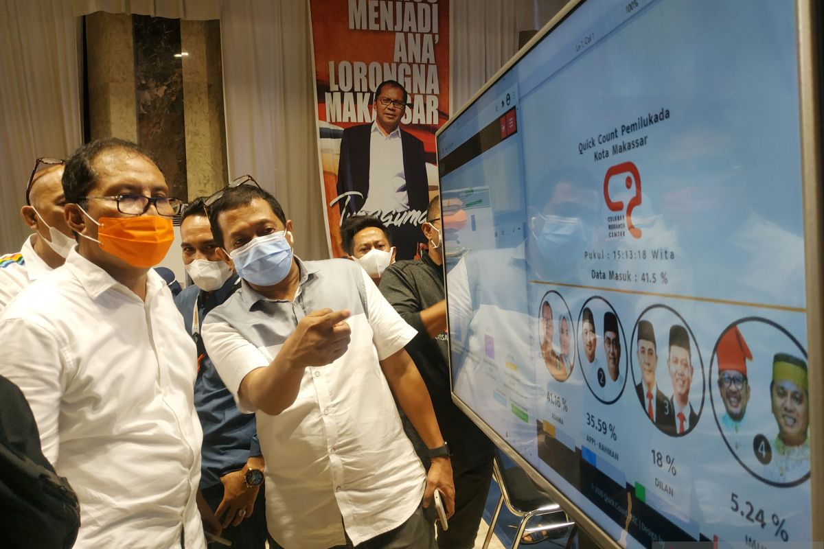 Danny-Fatma menang di Pilkada Makassar versi hitung cepat sejumlah lembaga survei
