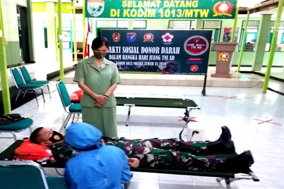 Kodim Muara Teweh gelar bakti sosial donor darah