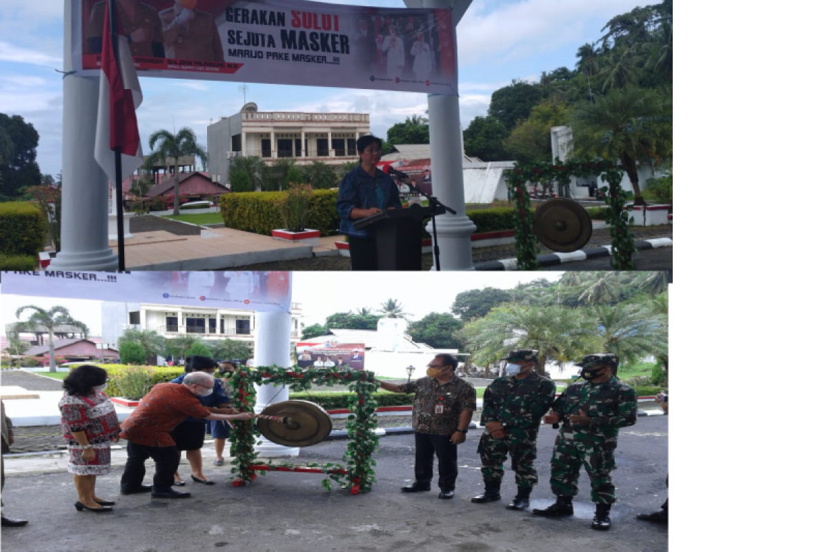 Pemkab Sitaro Launcing Gerakan Sulut Sejuta Masker