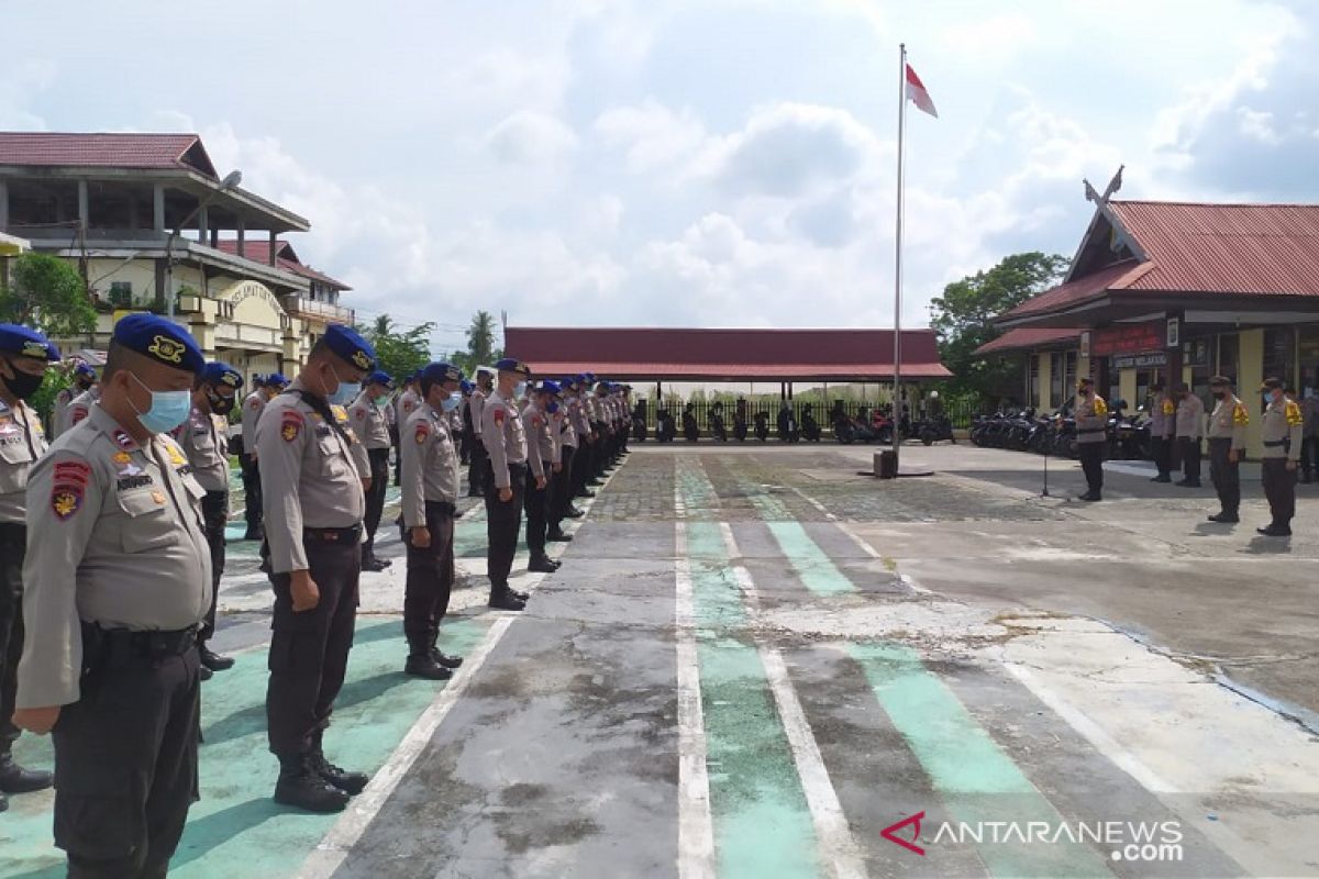 80 personil BKO Polda Riau pulang usai amankan Pilkada Kepulauan Meranti