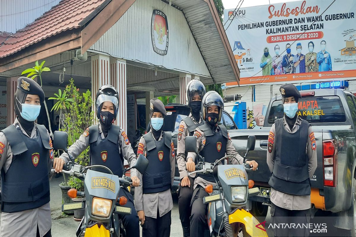 Srikandi Direktorat Samapta sambangi kantor KPU Kalsel