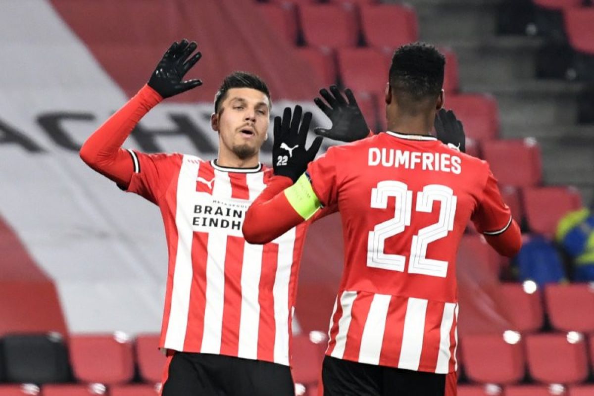 PSV kunci puncak Grup E Liga Europa setelah menang 4-0 atas AC Omonia