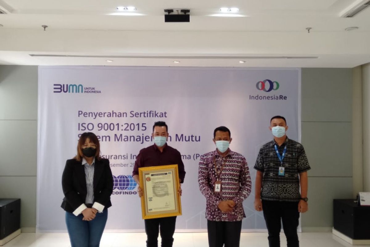 Tingkatkan layanan pelanggan, Indonesia Re raih sertifikasi ISO 9001:2015