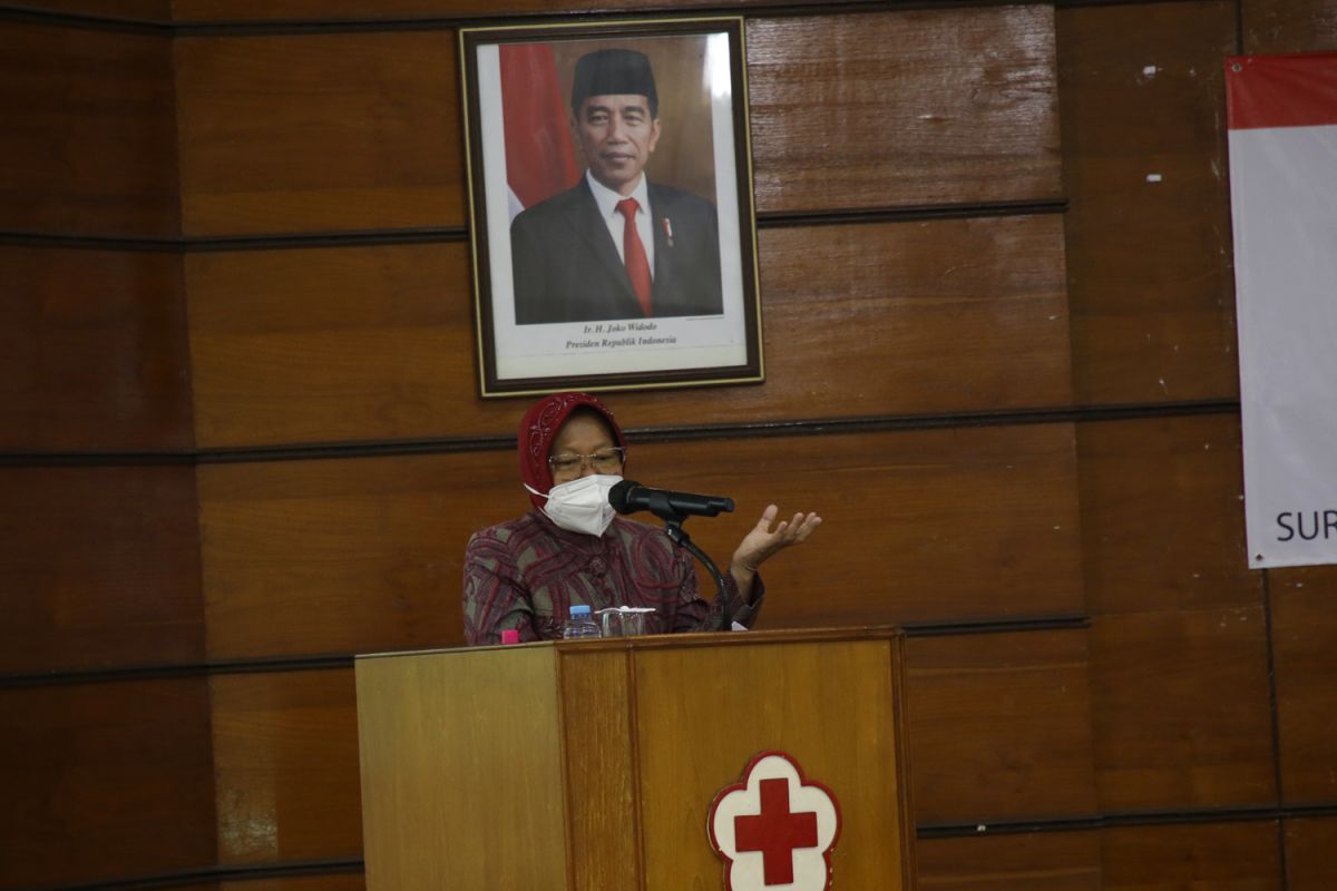 Risma berharap PMI dilibatkan dalam program vaksinasi COVID-19 di Surabaya