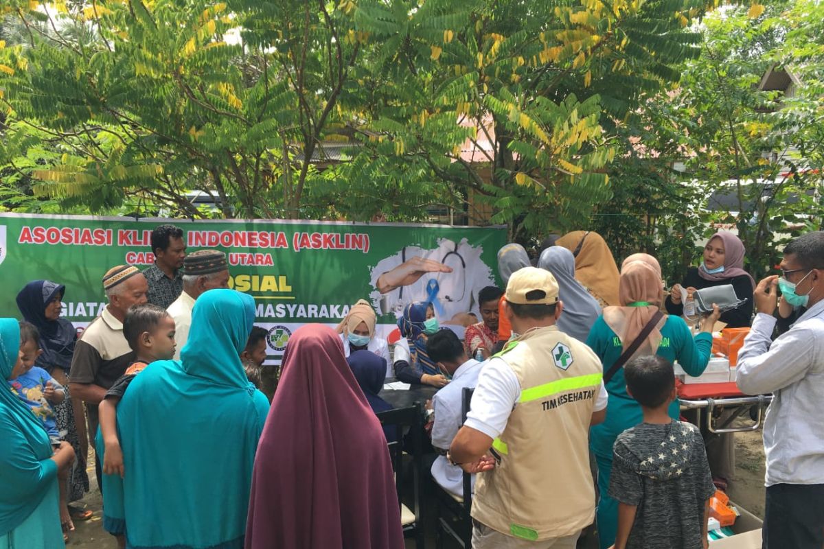 ASKLIN berikan pengobatan gratis ratusan korban banjir di Aceh Utara