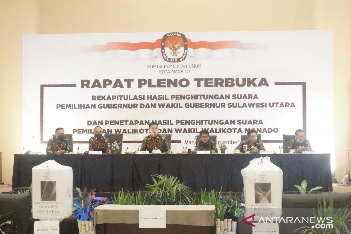 KPU Manado mulai rekapitulasi penghitungan suara   tingkat Kota