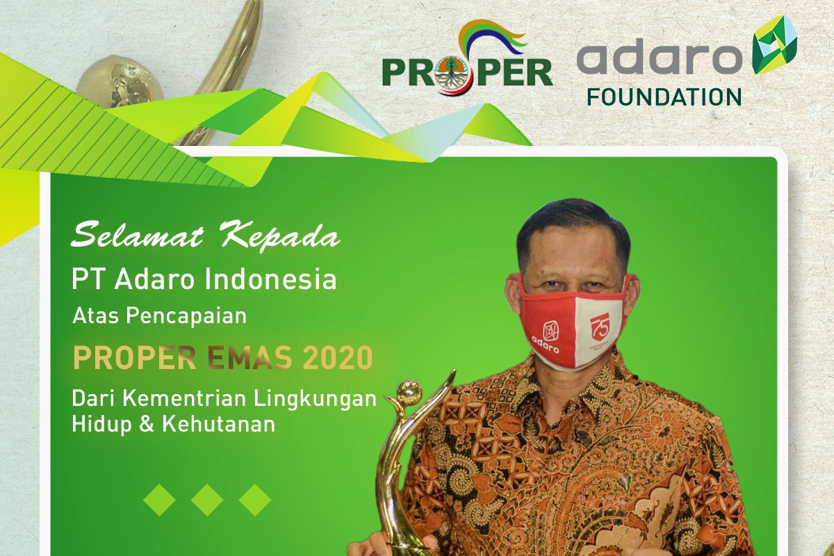 PT Adaro Indonesia raih penghargaan Proper Emas dari KLHK