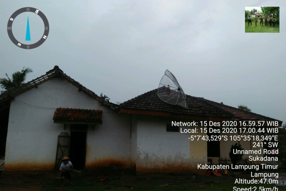 Angin puting beliung terjang rumah warga Lampung Timur