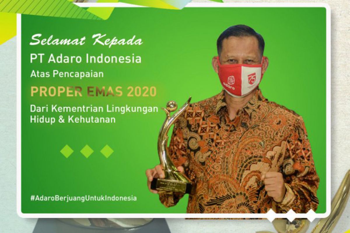 PT Adaro Indonesia wins Gold Proper from Environment Ministry