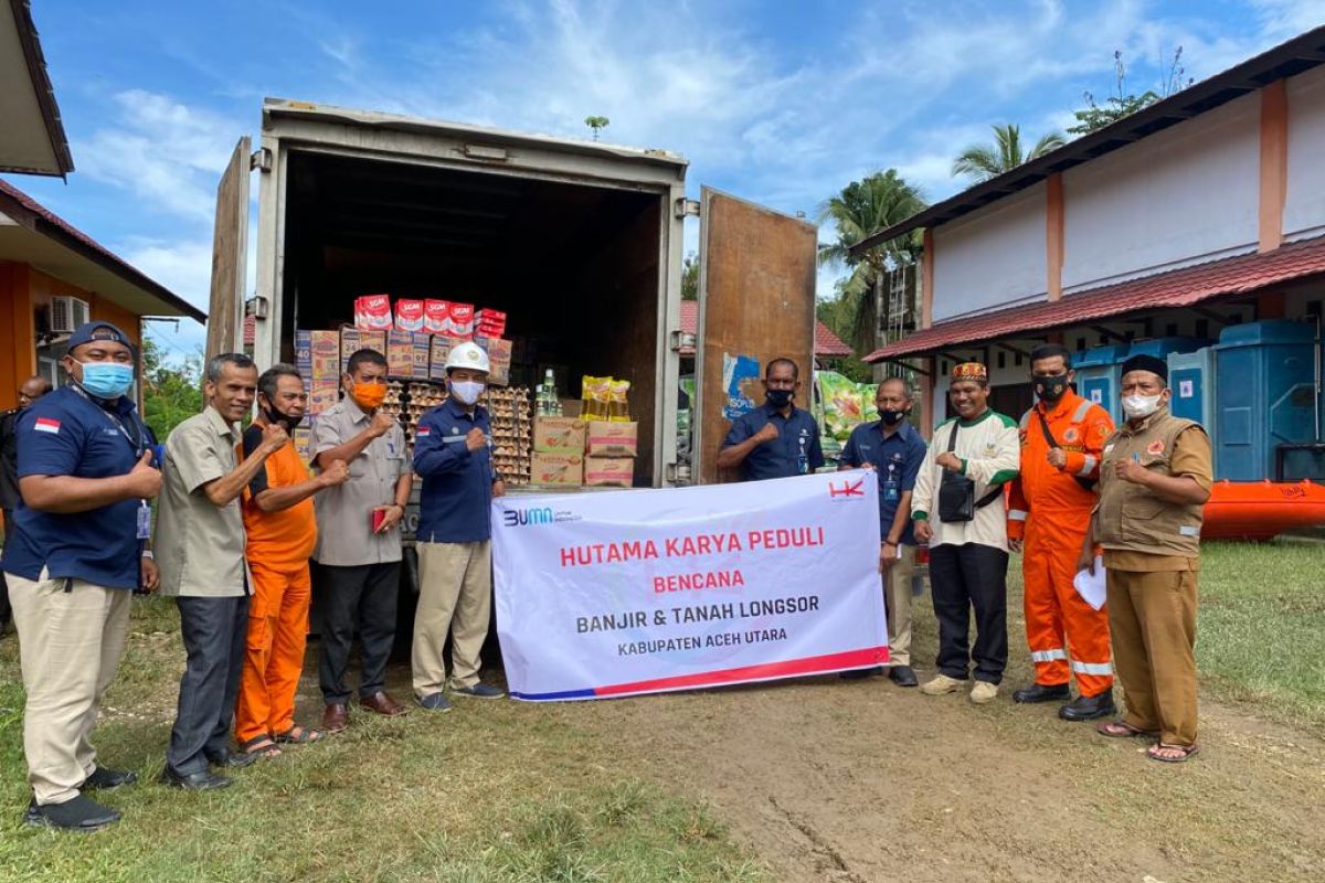 Satgas PT PIM distribusikan bantuan kepada korban banjir di Aceh Utara