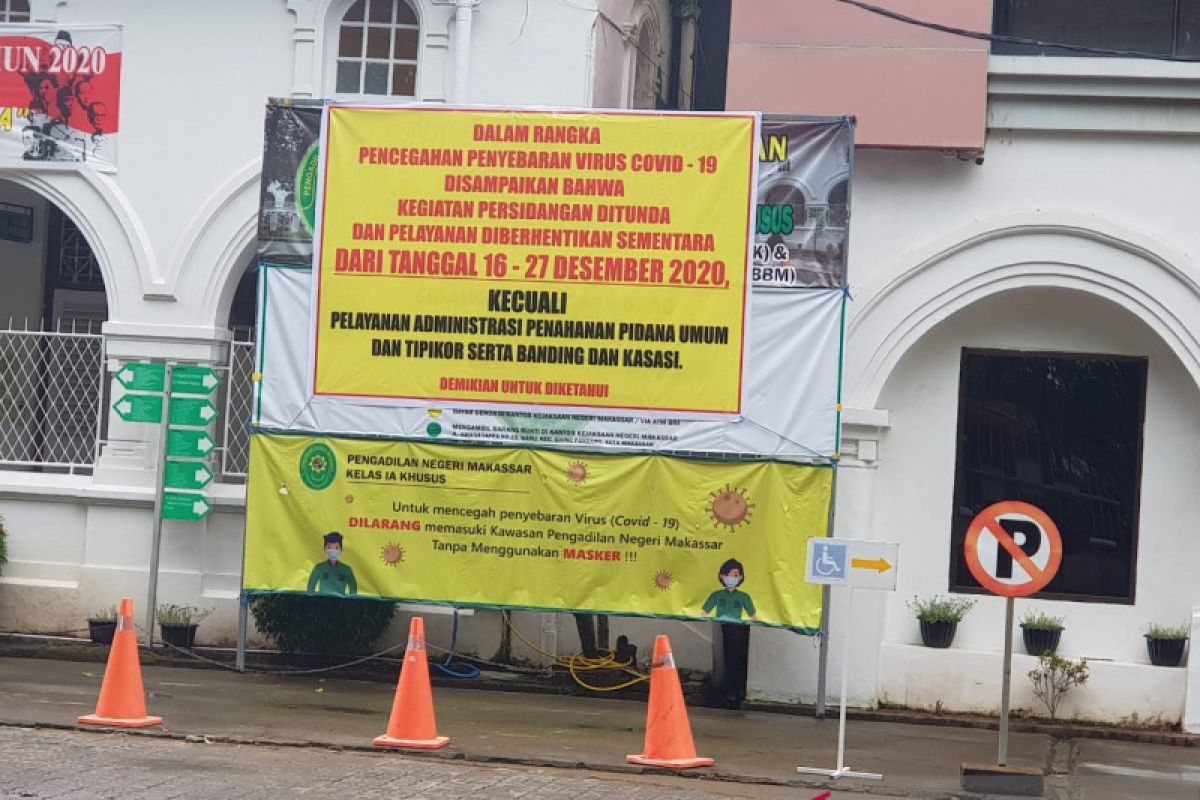 Pengadilan Negeri Makassar batasi persidangan tatap muka