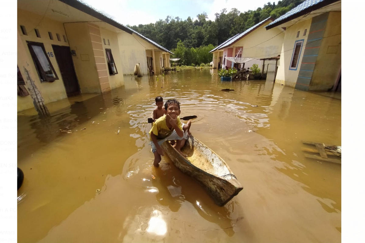 Perumahan Nelayan Sukadana terendam banjir 35 sentimeter
