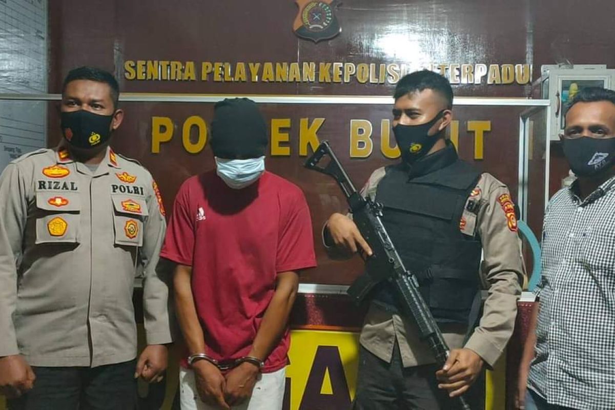 Pria ini ditangkap polisi karena  diduga cabuli anak kandungnya di Bener Meriah