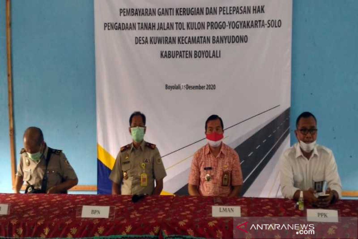 Ratusan bidang tanah di Boyolali kena pembebasan Tol Solo-Yogyakarta