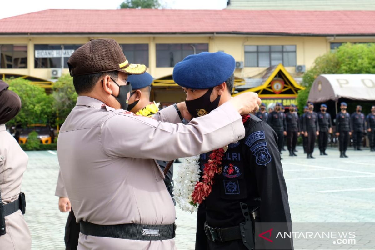 Pilkada Kalsel berakhir aman pasukan Brimob Kalimantan Tengah kembali