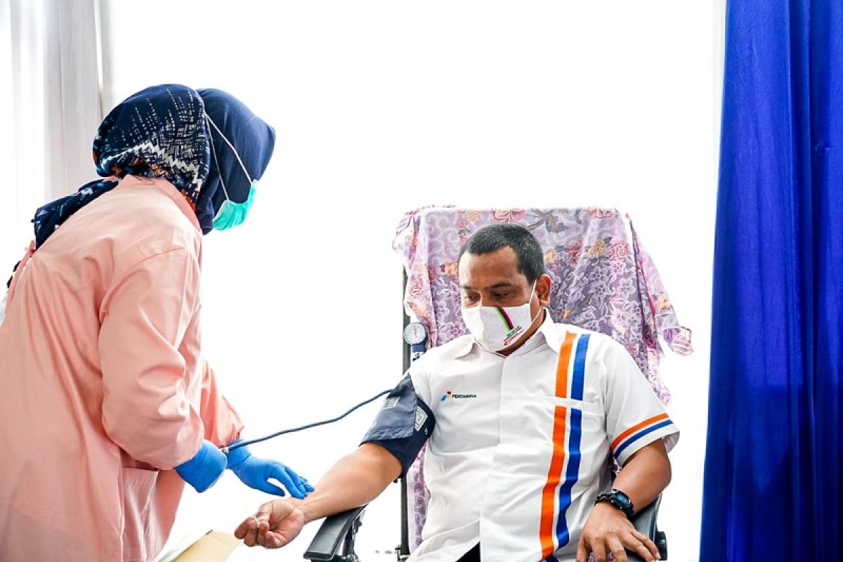 Donor darah Pertamina MOR II Sumbagsel sumbang 422 labu