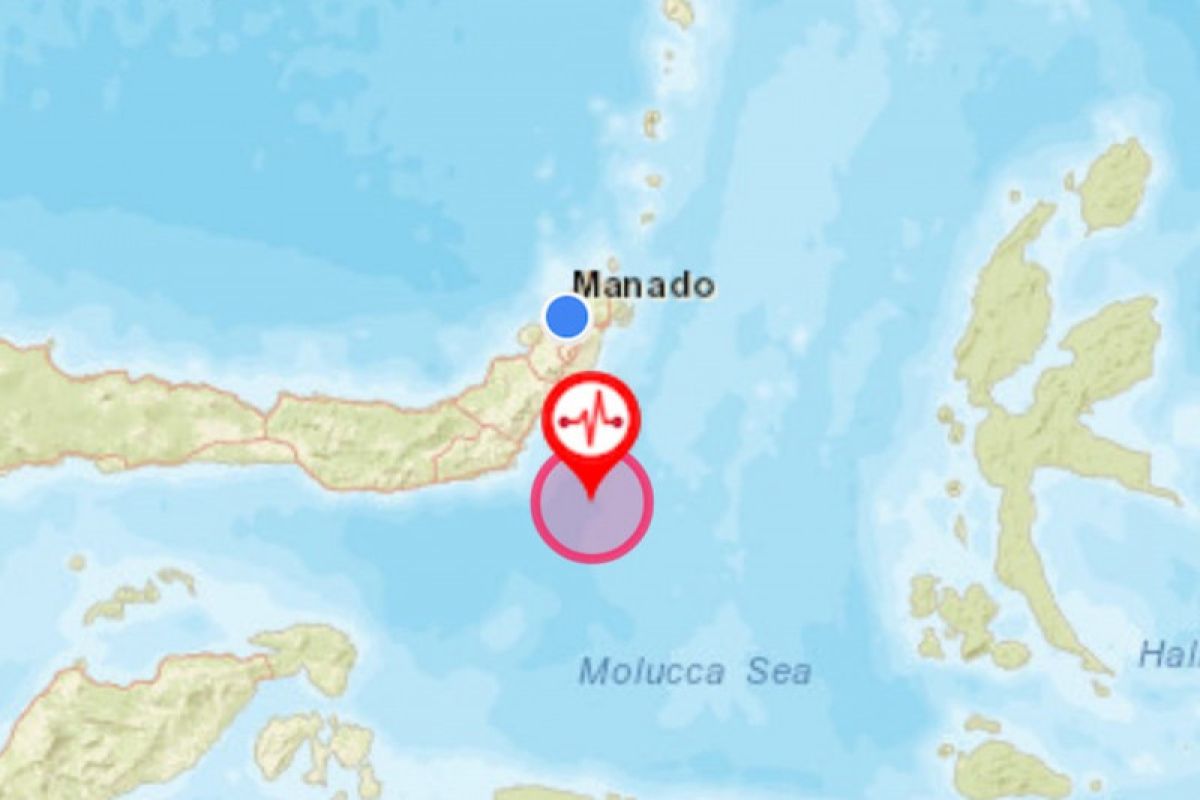 Gempa magnitudo 5,1 mengguncang tenggara Tutuyan-Sulut