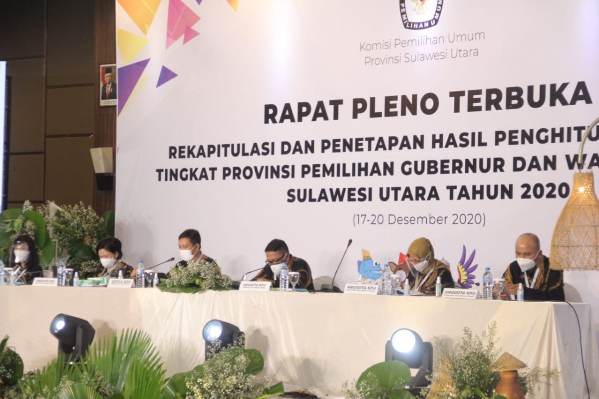 KPU Sulut Pleno Rekapitulasi Penghitungan Suara Pemilihan Gubernur