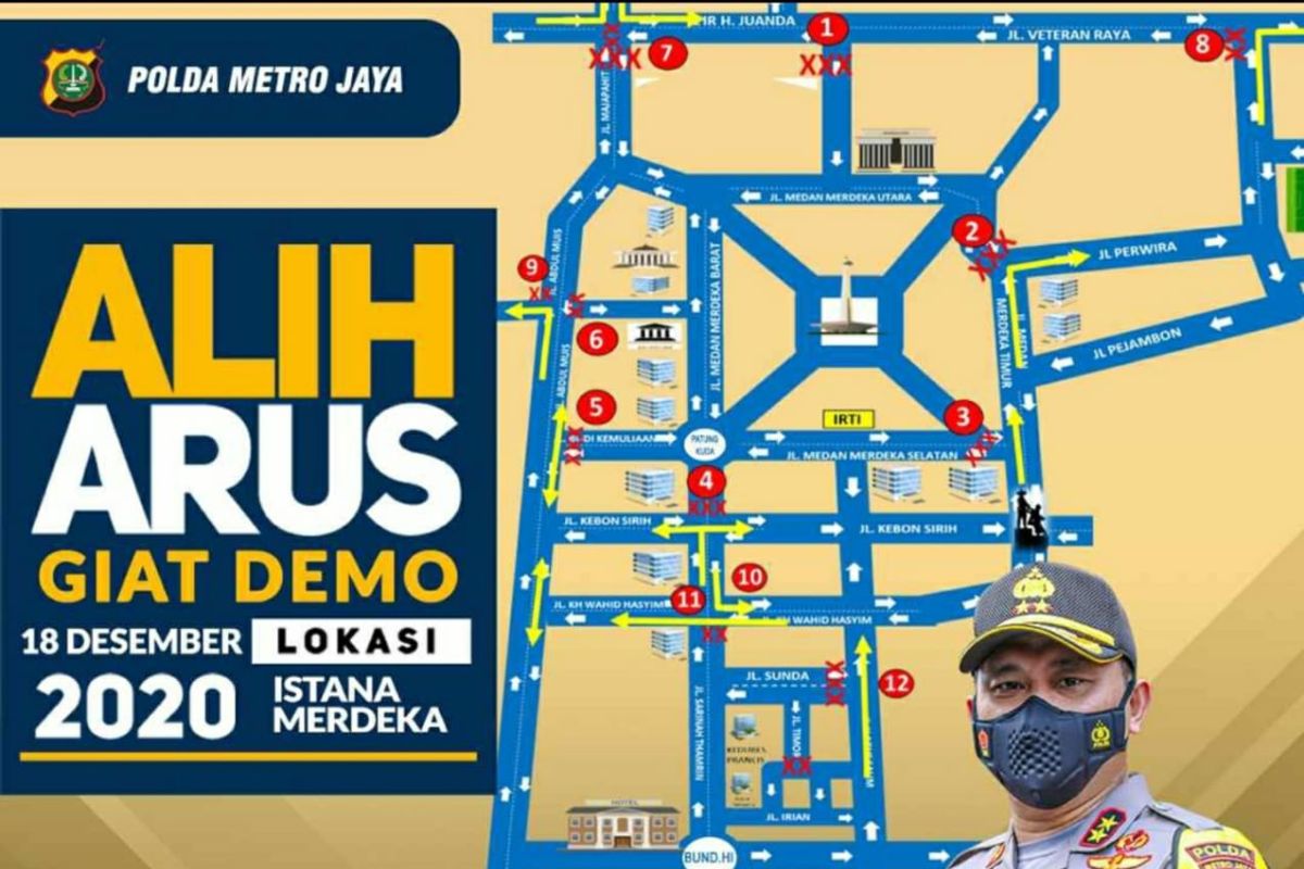 Polda Metro siapkan pengalihan arus terkait aksi 1812