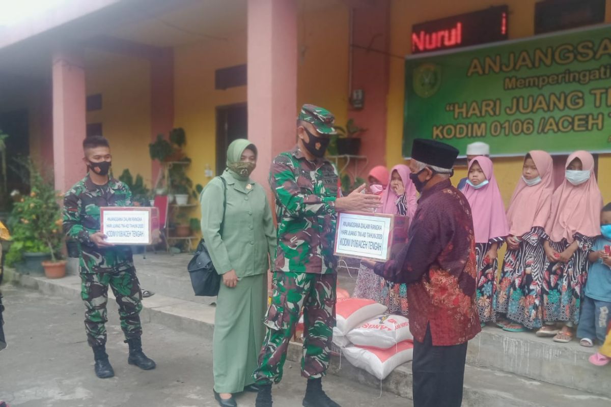 Kodim Aceh Tengah santuni anak yatim di panti asuhan