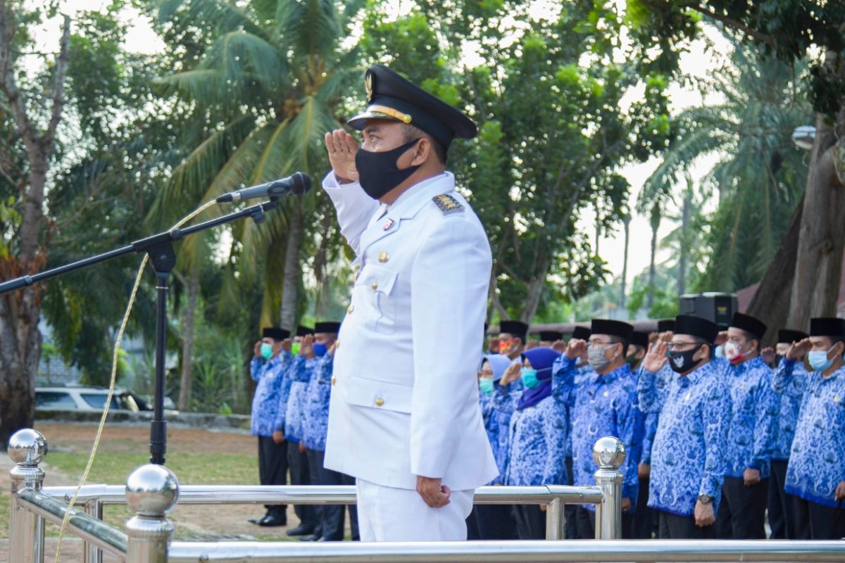 Bupati Labuhanbatu pimpin upacara peringatan HUT RI ke-75