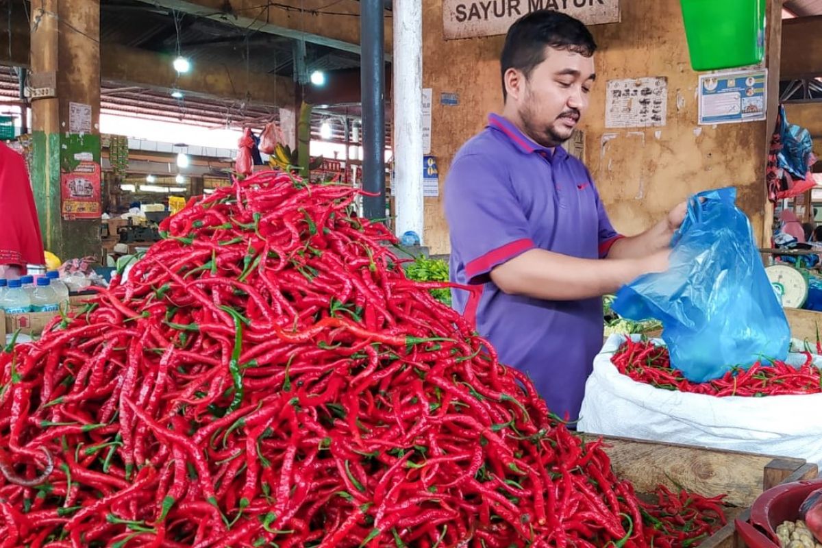 Harga cabai merah di Aceh Besar masih bertahan