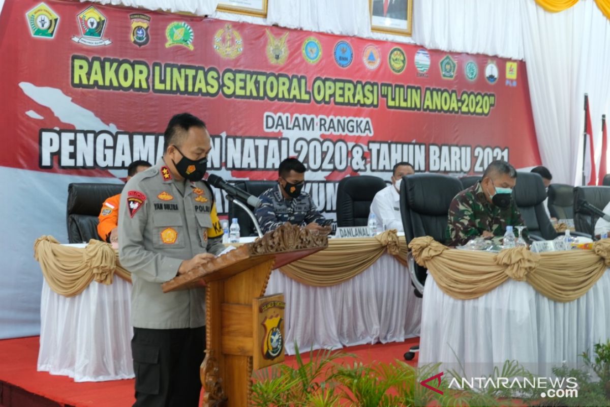 Polda Sultra tuan rumah rakor pengamanan Natal dan Tahun Baru 2021