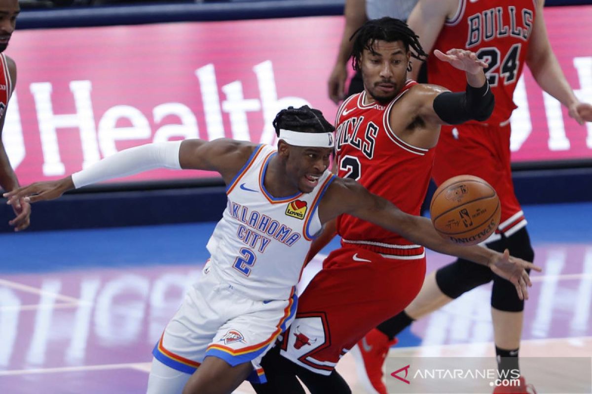 Sempat tertinggal 22 poin, Thunder sukses kalahkan Bulls