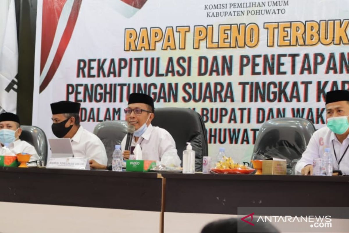 Pleno KPU, Saipul-Suharsi menang Pilkada Pohuwato 2020