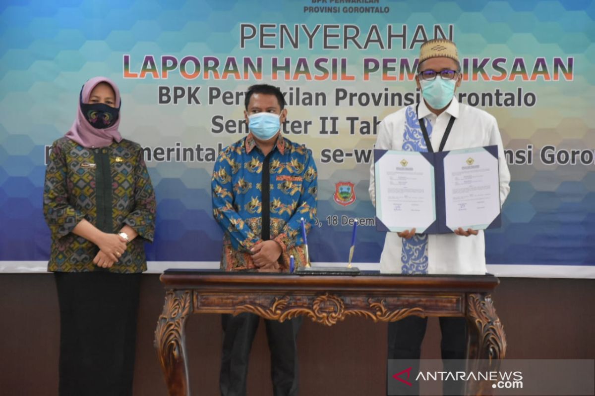 Pemkab Gorontalo terima LHP kinerja penanganan pandemi COVID-19 dari BPK