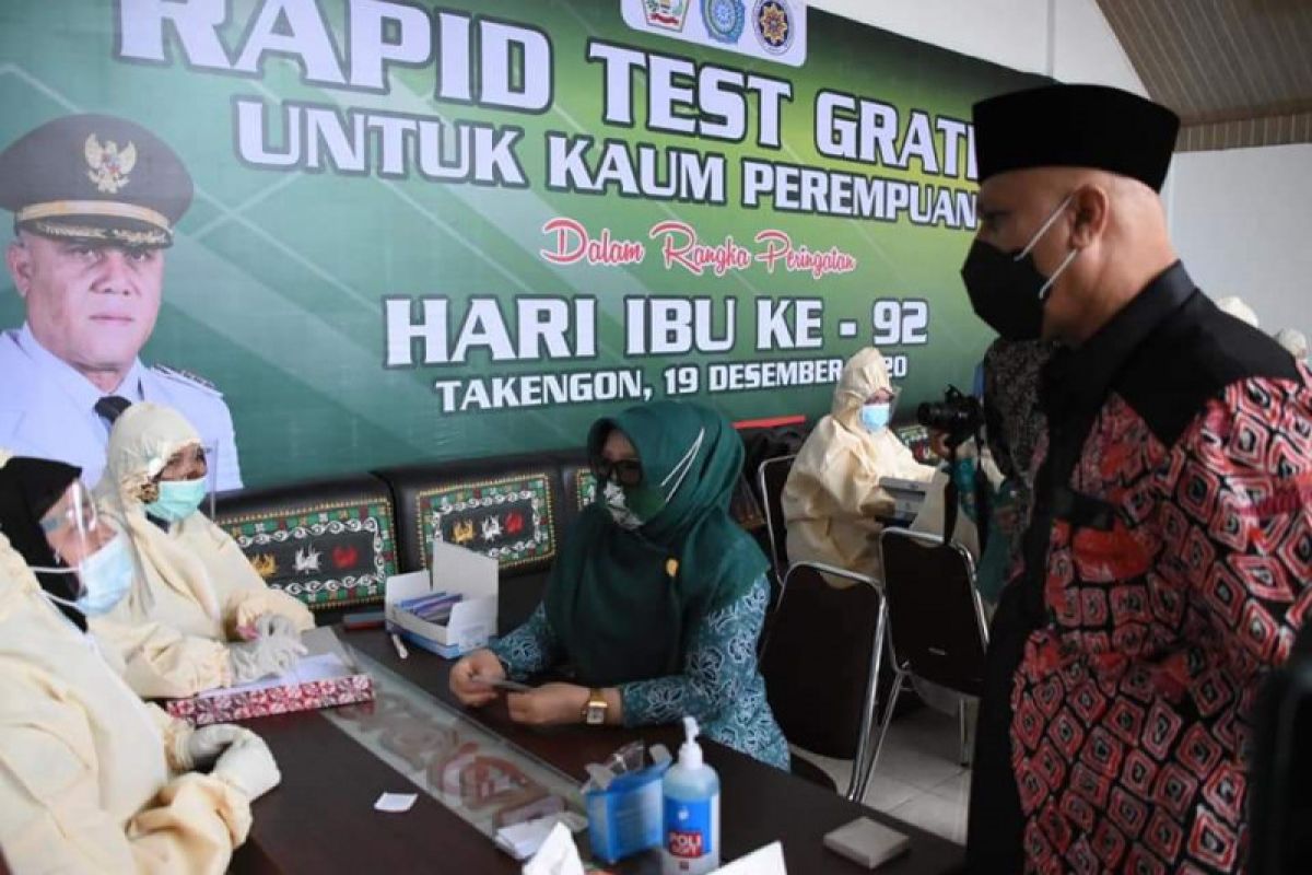 PKK Aceh Tengah gelar rapid test gratis, begini hasilnya