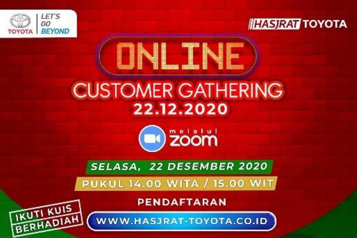 Online Customer Gathering serentak Hasjrat Toyota Selasa 22 Desember