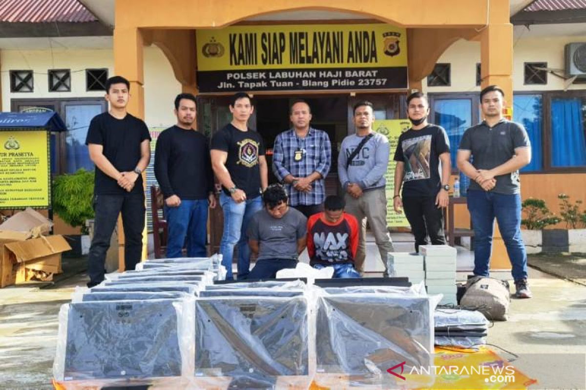 Curi belasan  komputer dari sekolahan, dua residivis dibekuk saat naik kapal