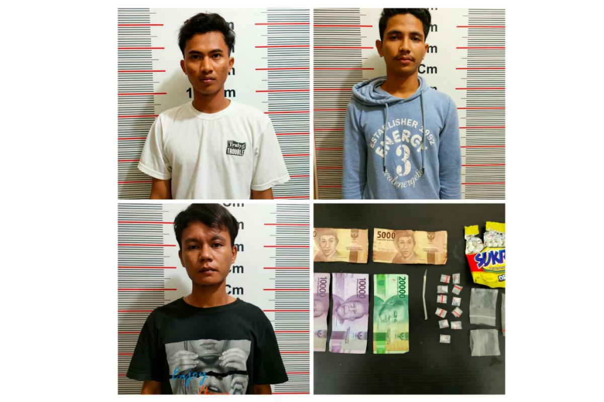 Tiga pemuda Pangkalan Susu diringkus polisi miliki sabu-sabu 1,72 gram