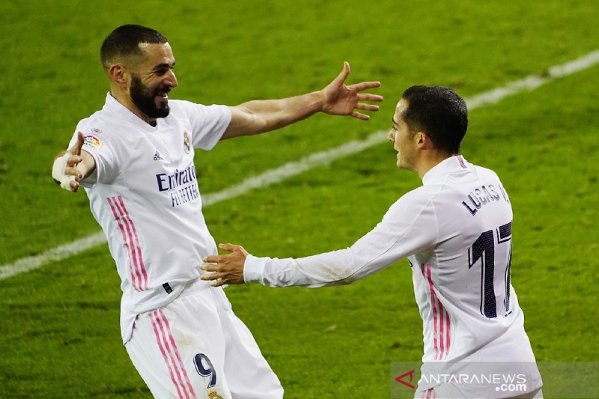 Benzema tampil gemilang saat bawa Madrid menang 3-1 di markas Eibar