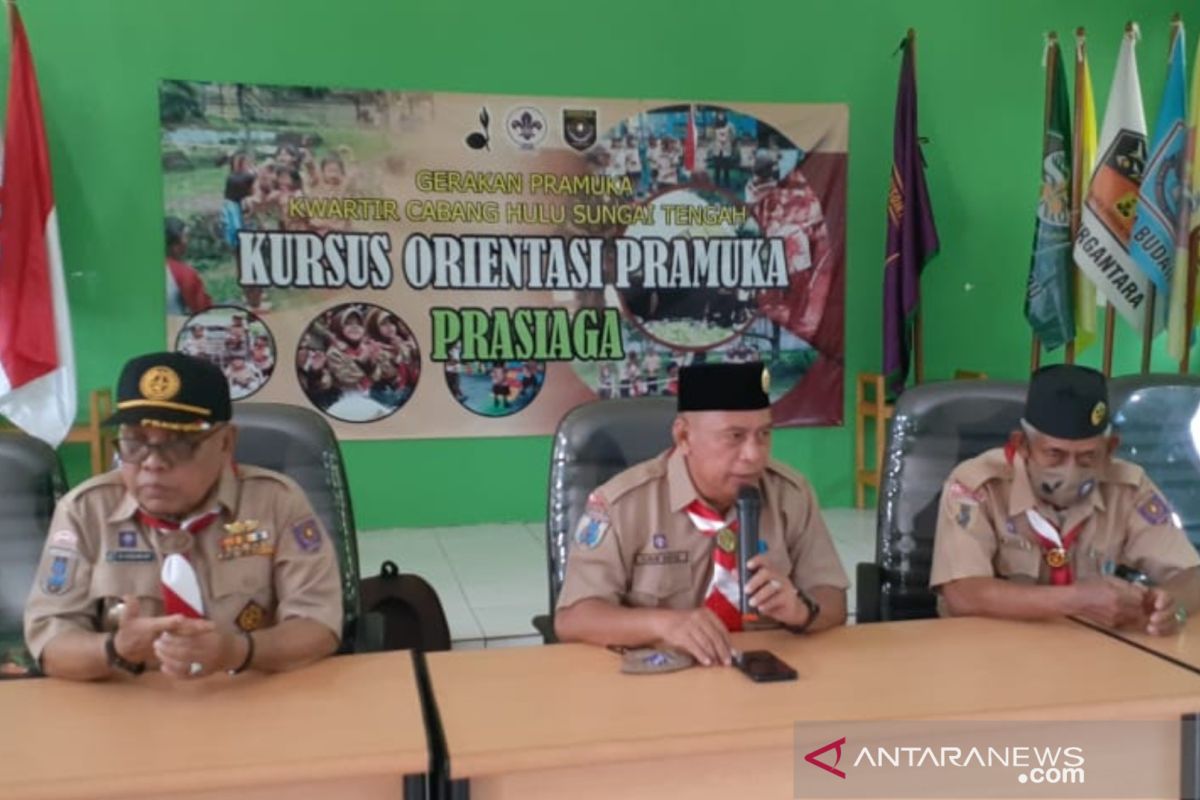 Para guru TK dan PAUD se-HST dikursus orientasi Pramuka Prasiaga