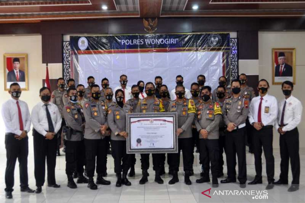 Polres Wonogiri raih penghargaan  predikat WBK