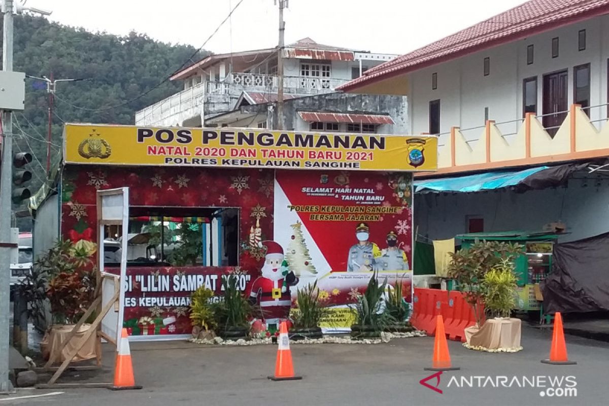 Polres Sangihe dirikan posko pengamanan pengawasan protokol kesehatan