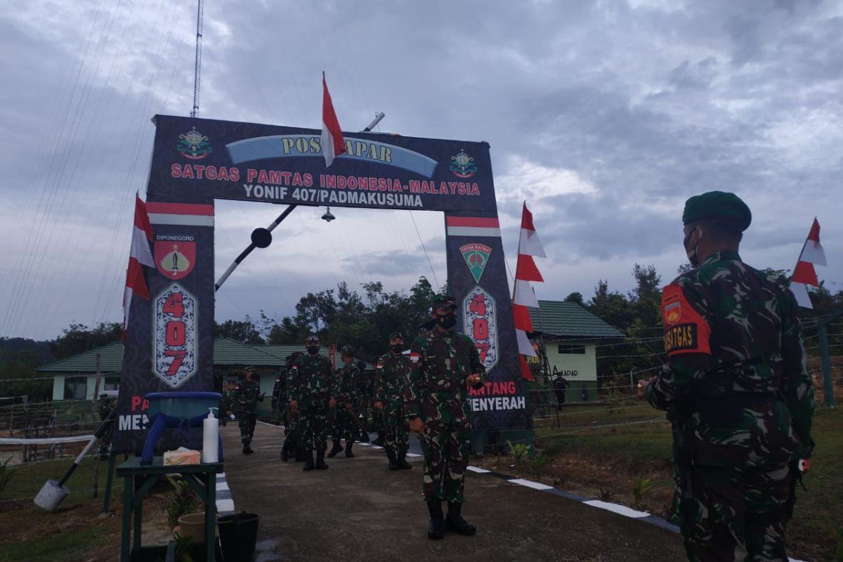 Yonif 144/Jata Yudha Satgas Pamtas pengamanan sektor timur perbatasan Kalbar