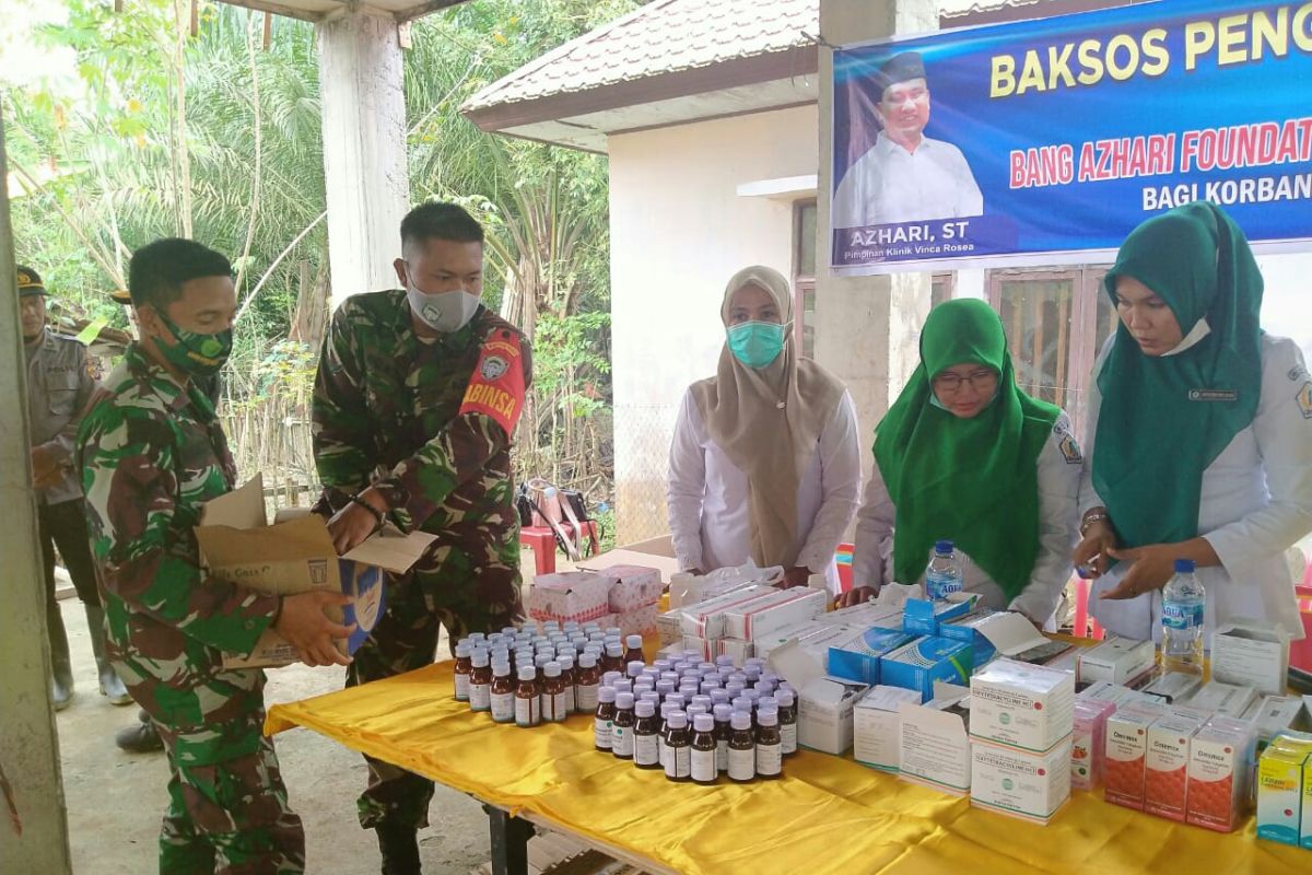Kodim Aceh Utara buka pengobatan gratis di Pirak Timu bantu korban banjir