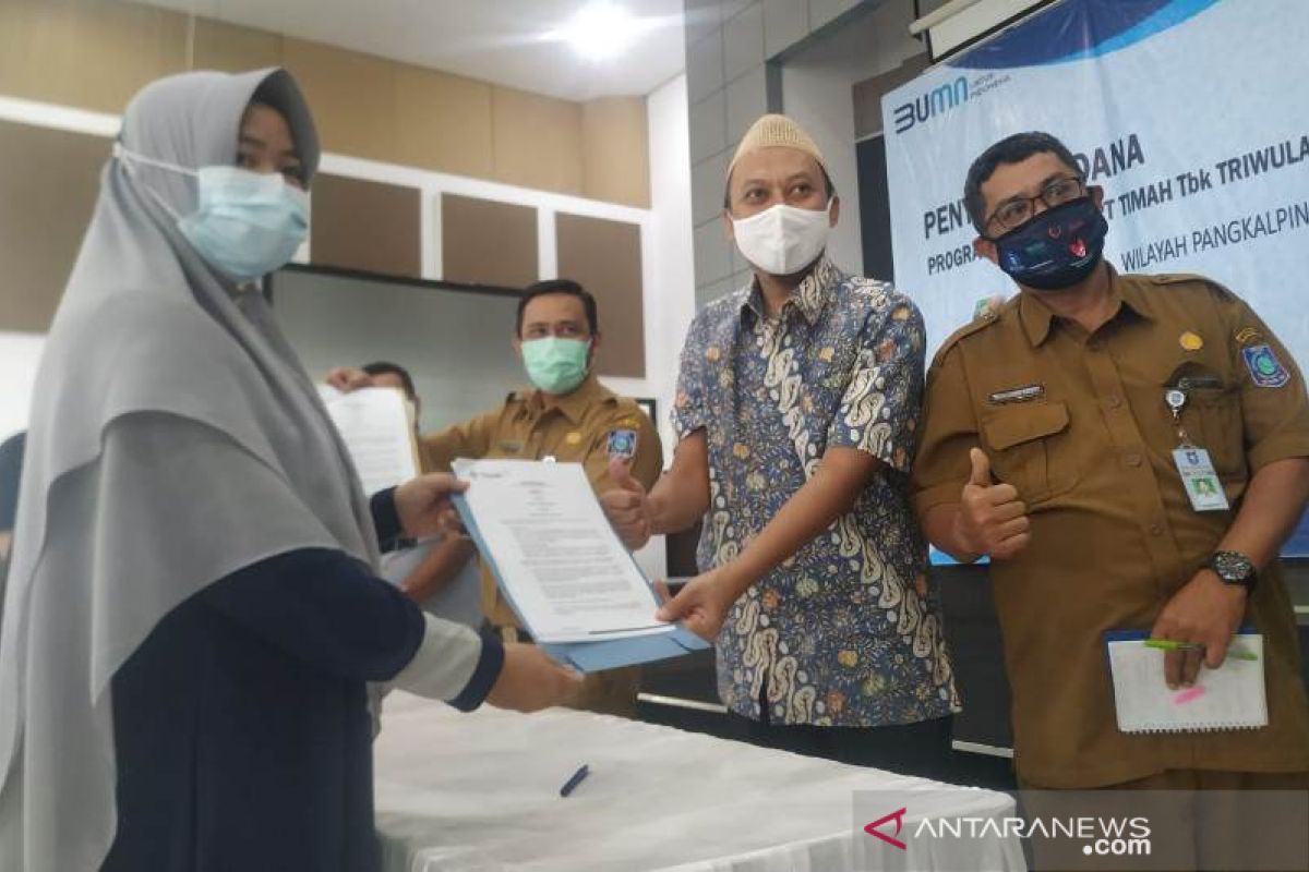 PT Timah kucurkan Rp12,491 miliar bantu IKM Babel terdampak COVID-19