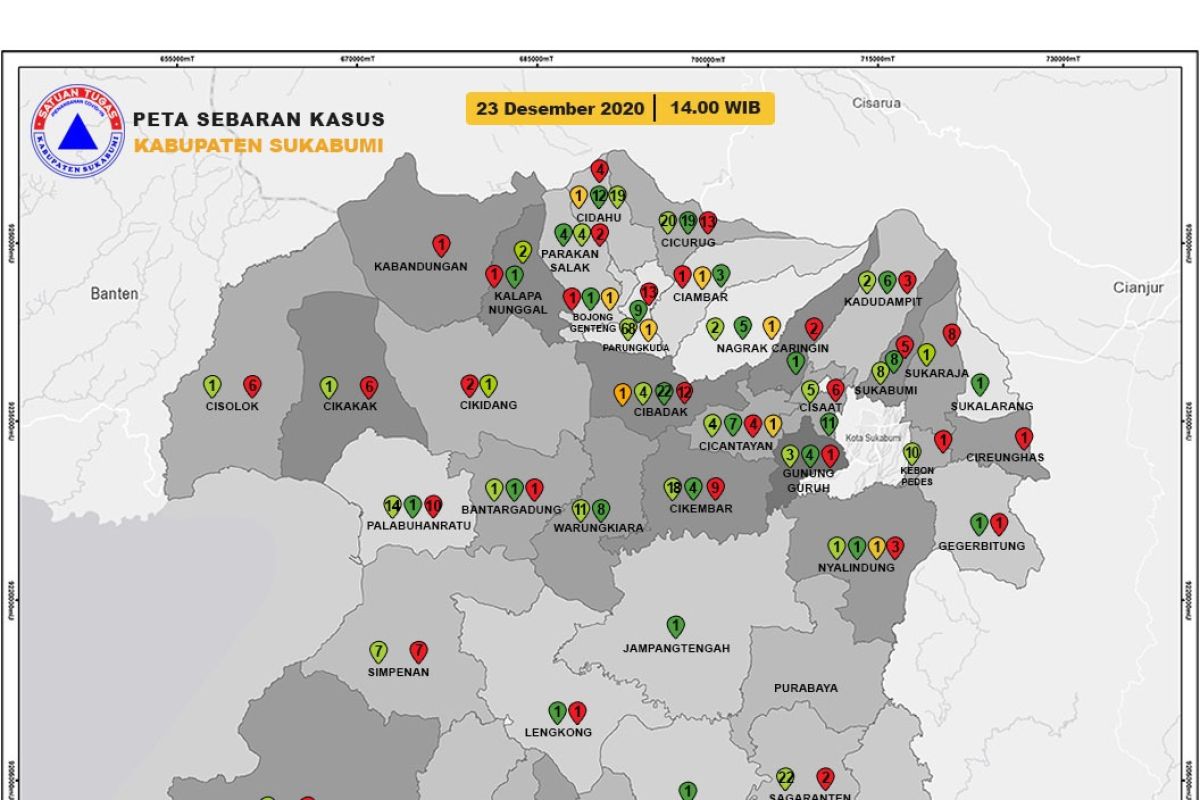 Kasus positif COVID-19 Sukabumi naik jadi 1.823 orang