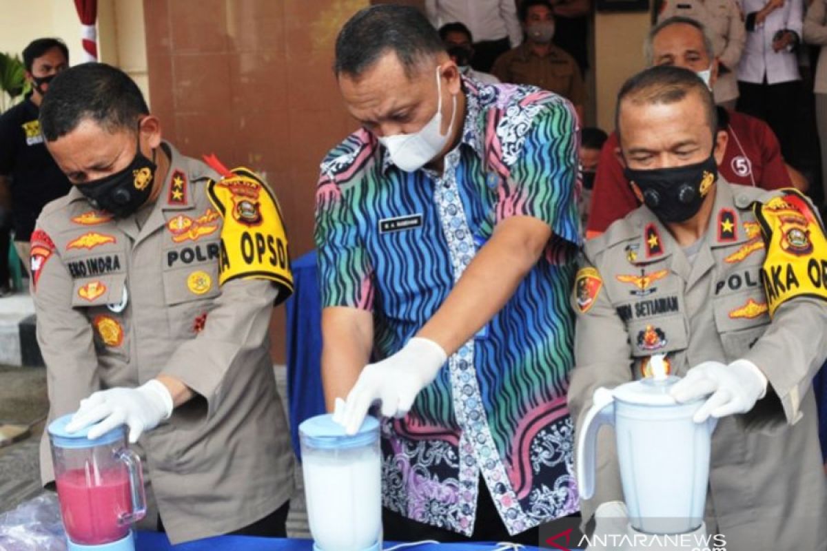 Kapolda Sumsel pimpin pemusnahan 4,5 kilogram sabu