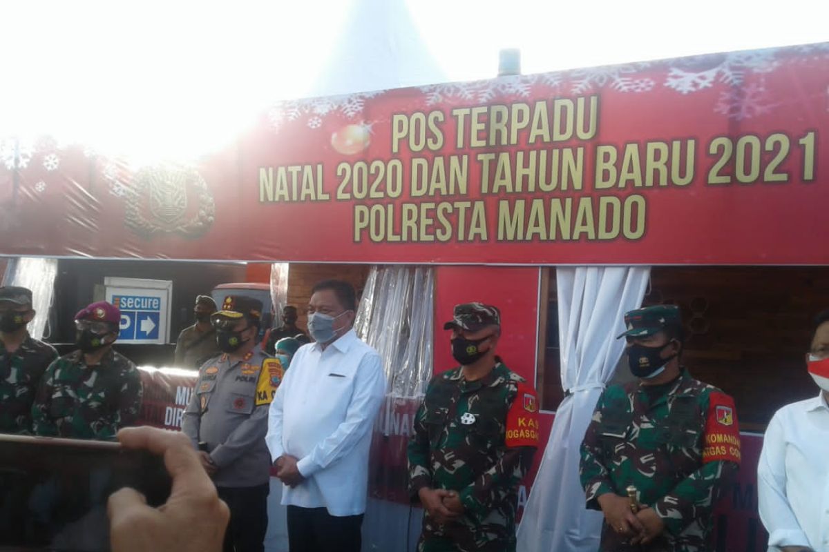 Gubernur Sulut dan Kapolda pantau pos terpadu pengamanan Natal-Tahun Baru