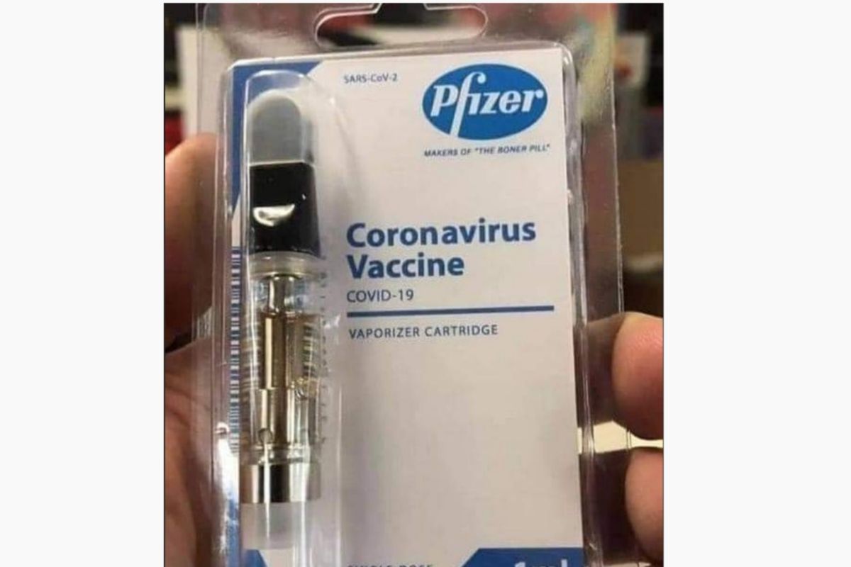 Benarkah vaksin COVID-19 Pfizer bentuk vape?