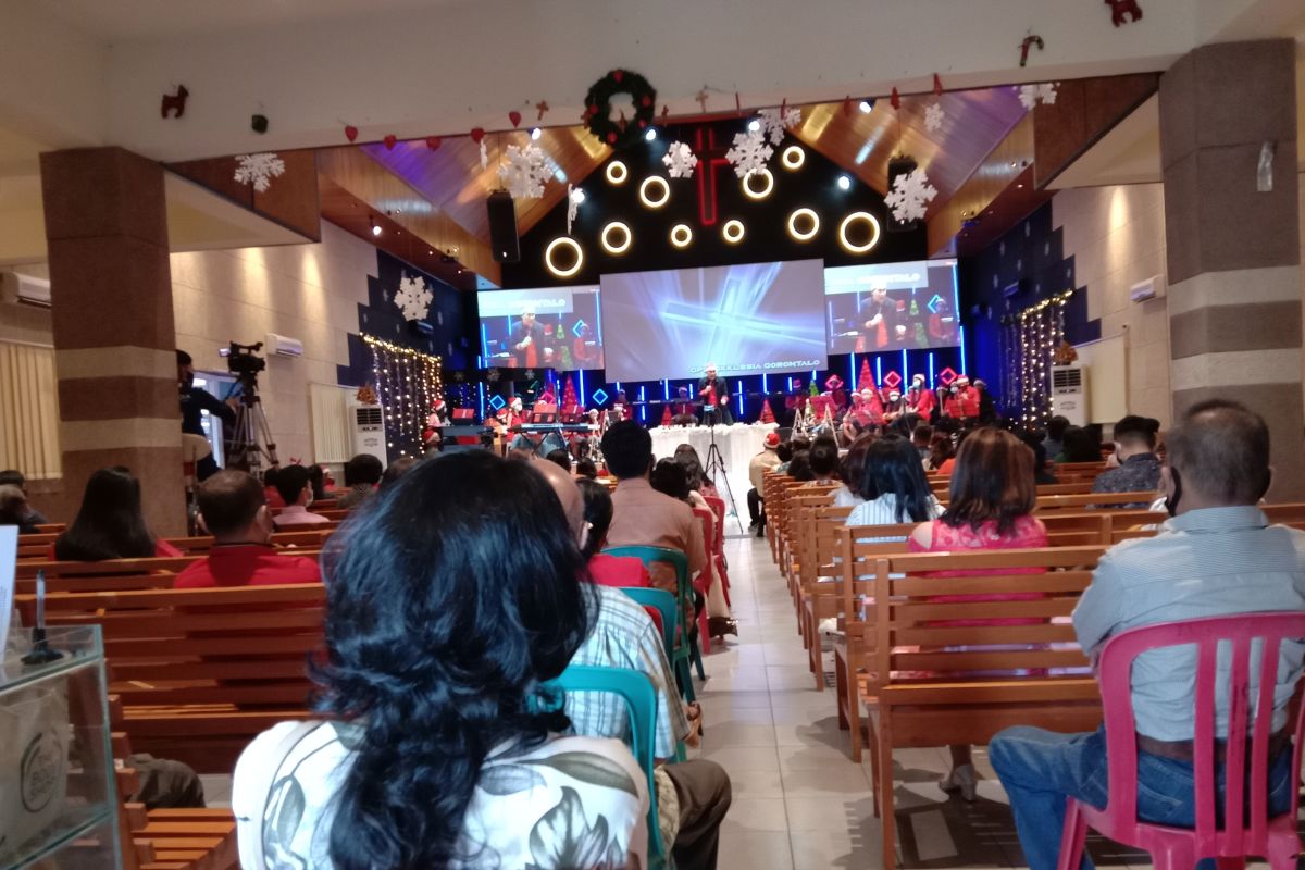 Gereja di Gorontalo terapkan protokol kesehatan ketat di kebaktian Natal